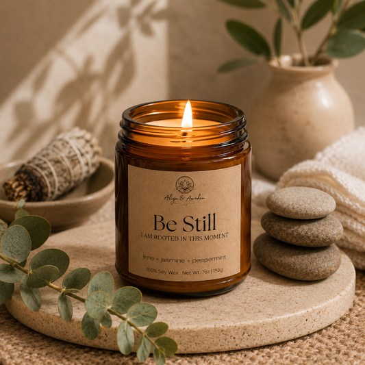 Be Still Affirmation Soy Candle - Present and Mindful
