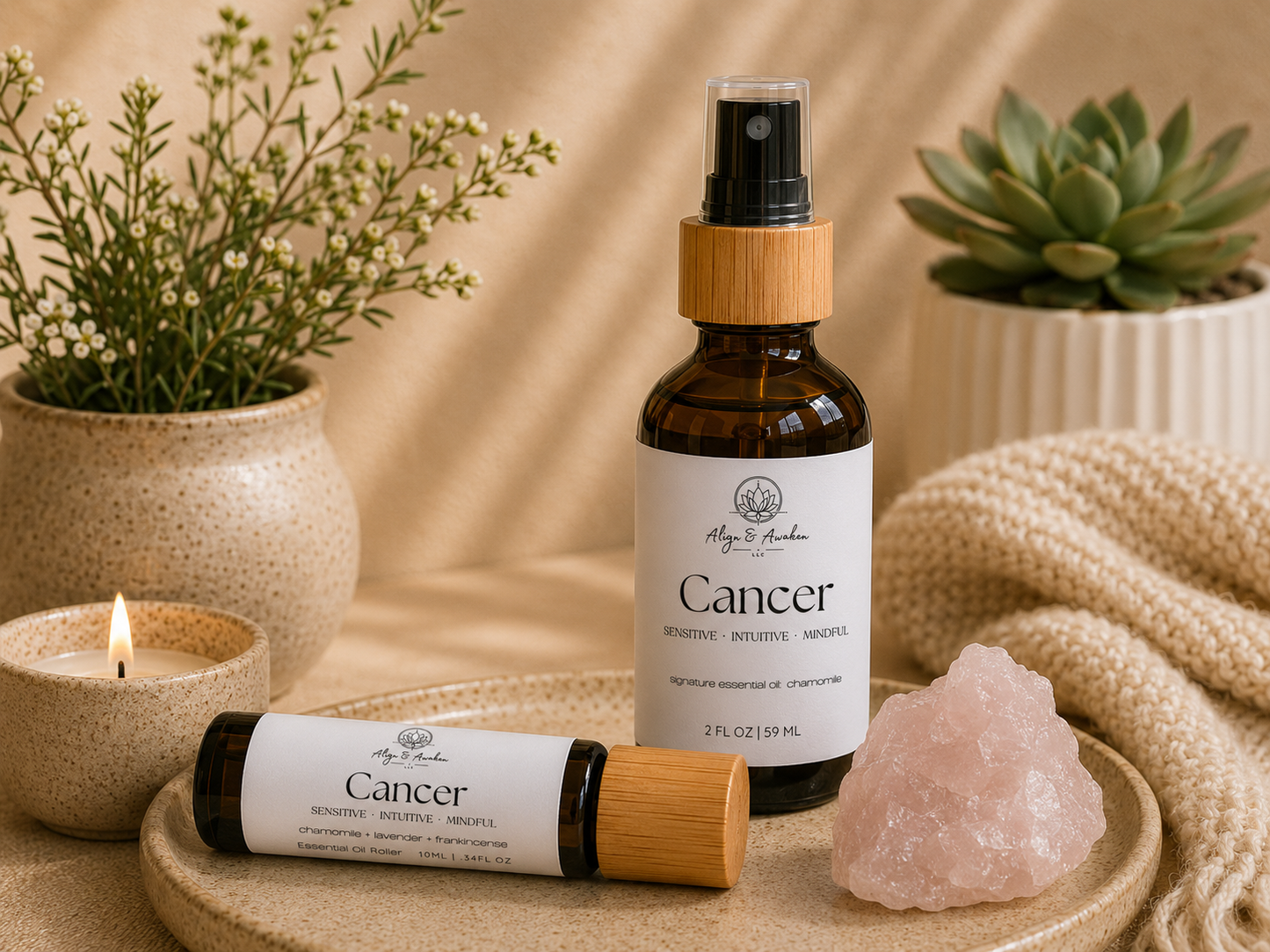 Zodiac Crystal Infused Essential Oil Blends