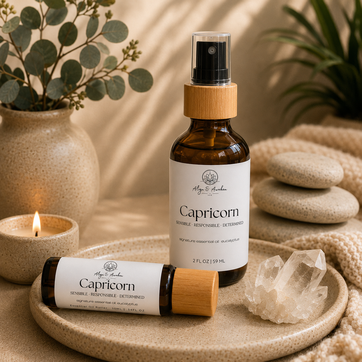 Zodiac Crystal Infused Essential Oil Blends