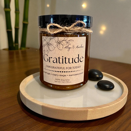 Gratitude Affirmation Soy Candle - Peaceful and Centered
