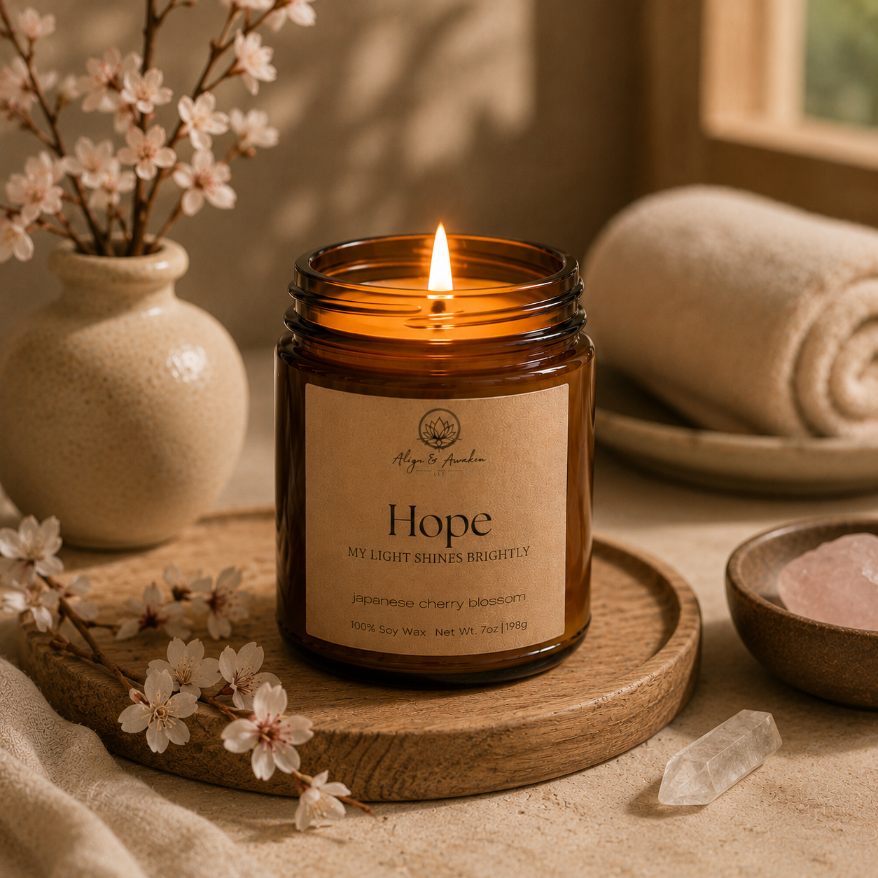 Hope Affirmation Soy Candle -Positivity and Encouragement