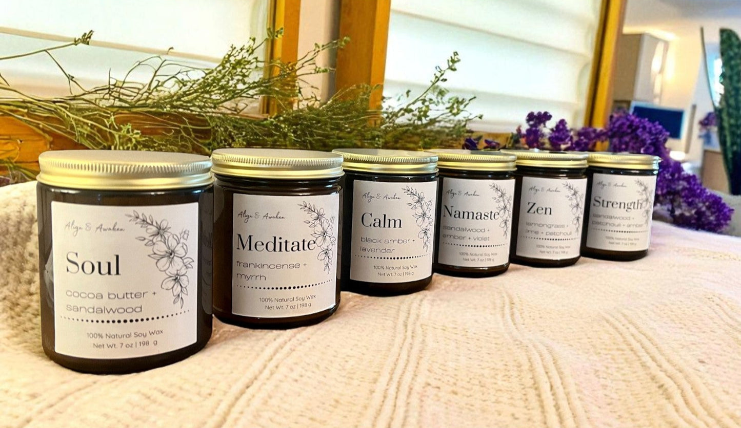 Calm Aromatherapy Soy Candle