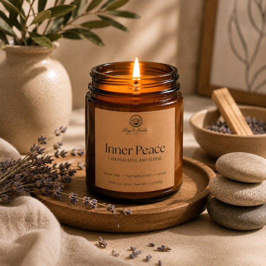 Inner Peace Affirmation Soy Candle - Serenity and Solitude