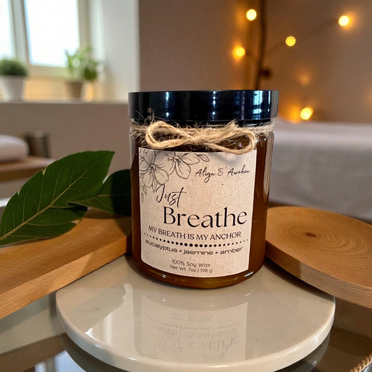 Just Breathe Affirmation Soy Candle - Calming and Relaxing