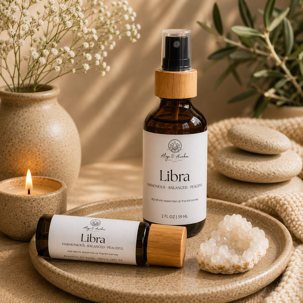 Zodiac Crystal Infused Essential Oil Blends