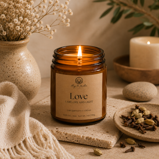 Love Affirmation Soy Candle -  Warm and Loving Vibes