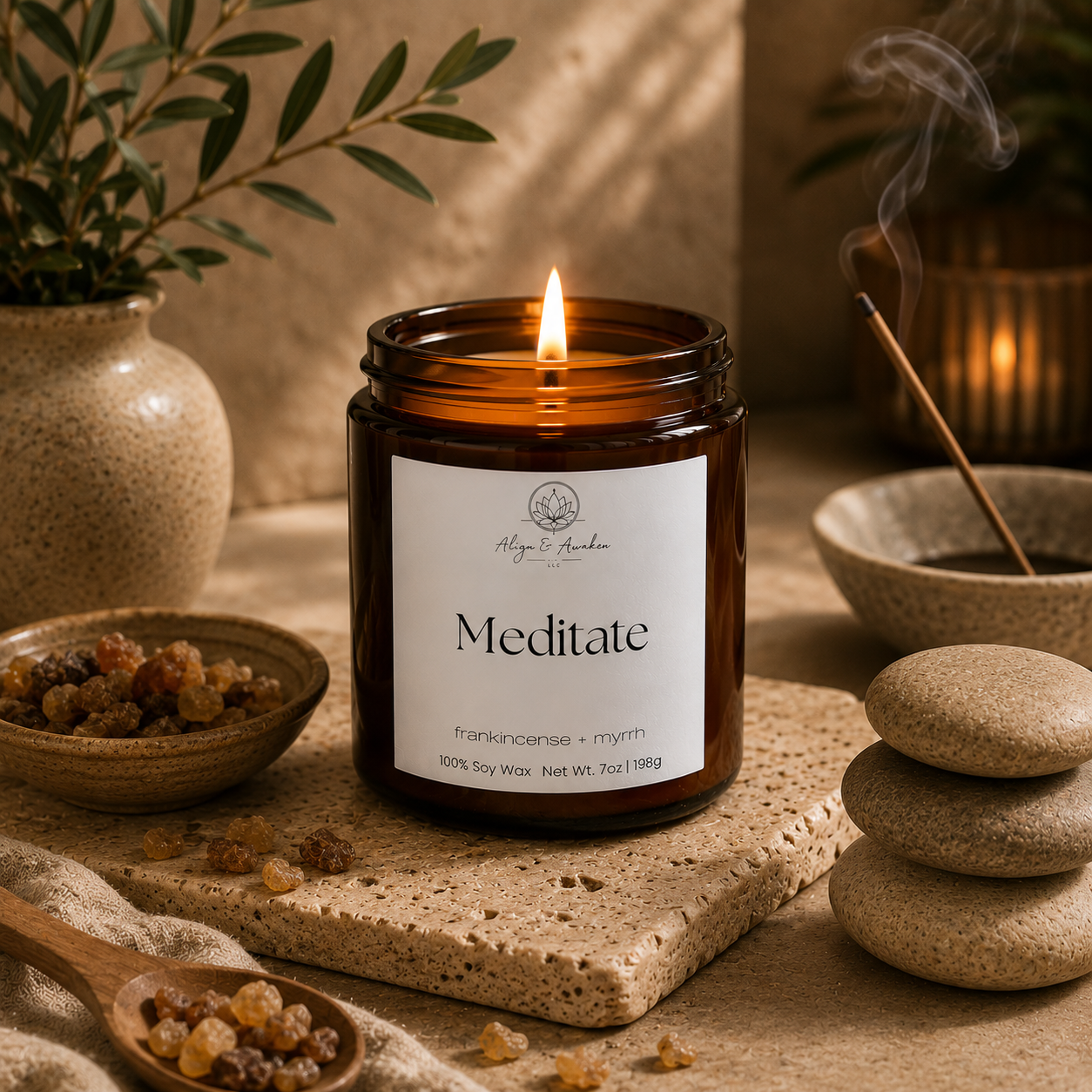 Meditate Aromatherapy Soy Candle