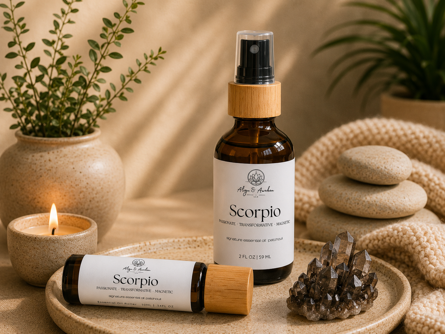 Zodiac Crystal Infused Essential Oil Blends