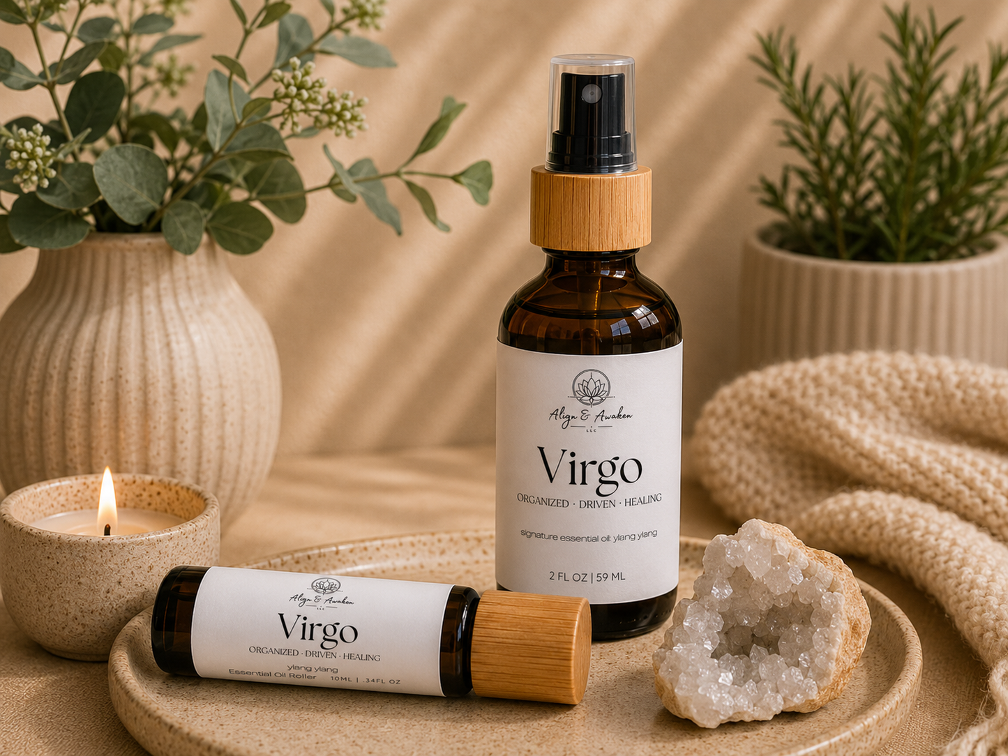 Zodiac Crystal Infused Essential Oil Blends