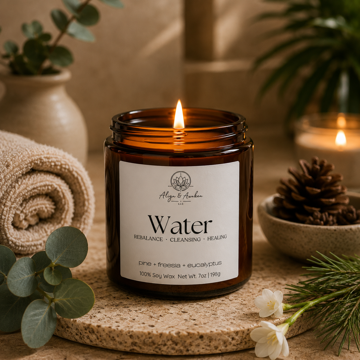 Water Elemental Soy Candle